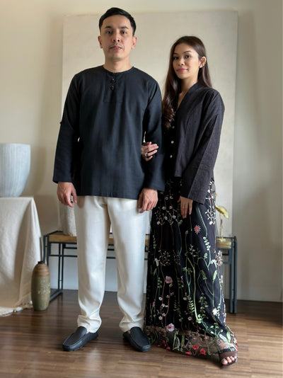 ELIAS Kurta in Charcoal