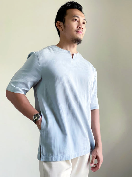 KANDA Easy Kurta in Dusty Cyan