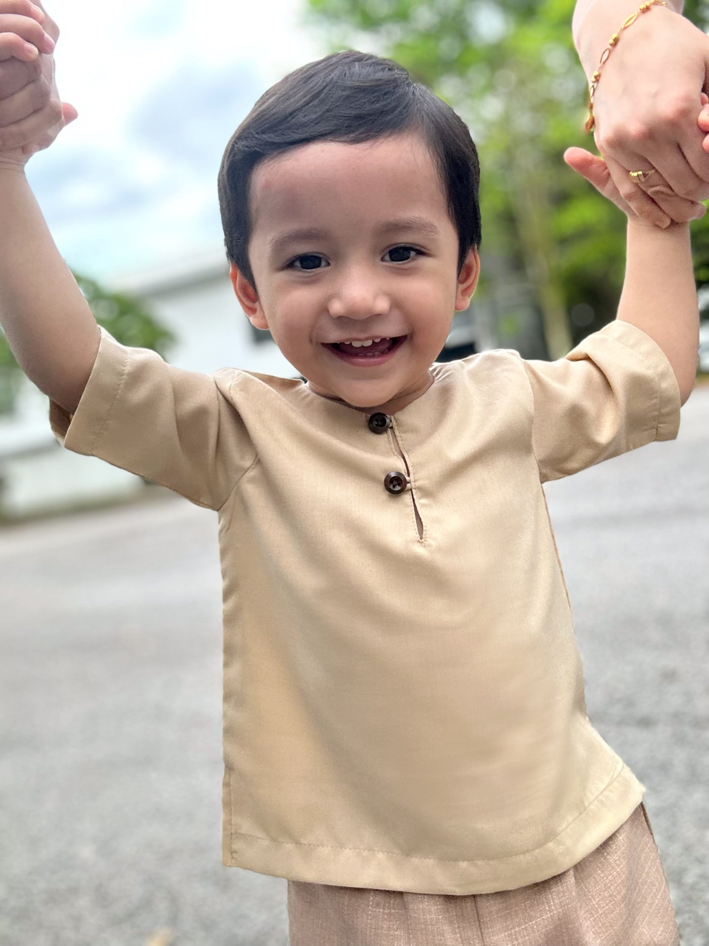 TENANG Unisex Baby’s Kurta in Tan