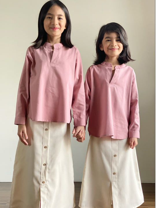 BAYU Unisex Kurta in Blush