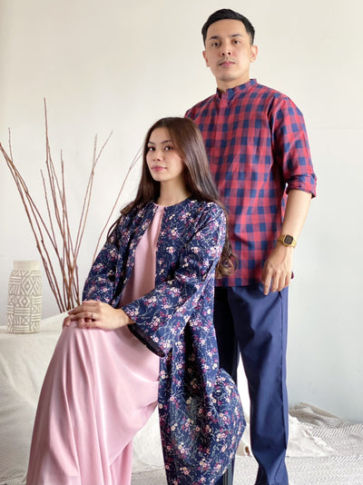 ROSE Flowy Dress with Overcoat Set