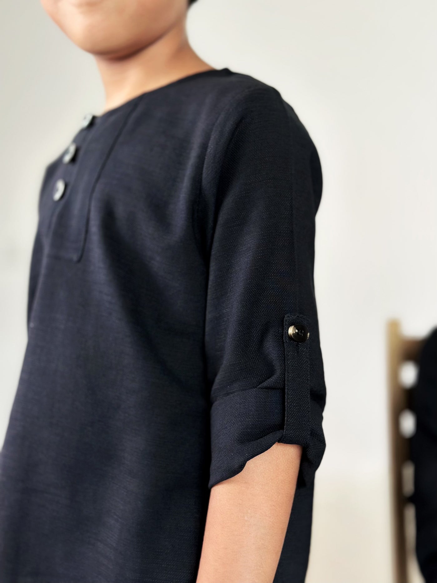 EZRA Kurta in Charcoal