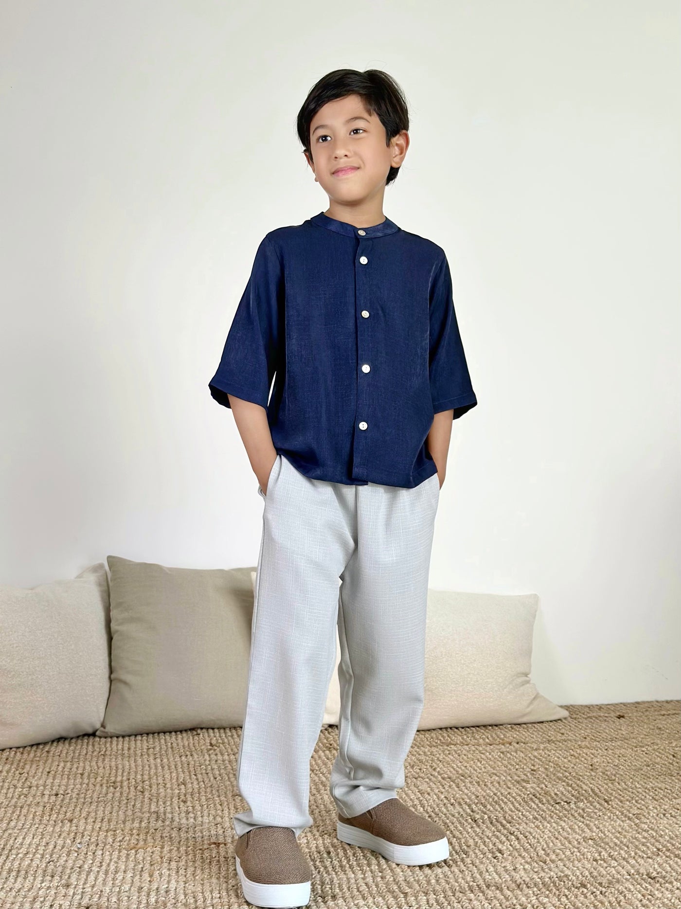 PUJANGGA Kurta in Navy Blue