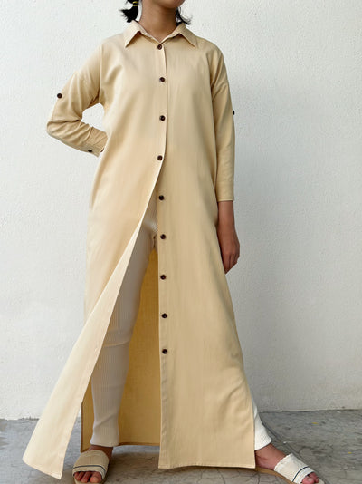 SIENNA Shirt Dress in Parmesan