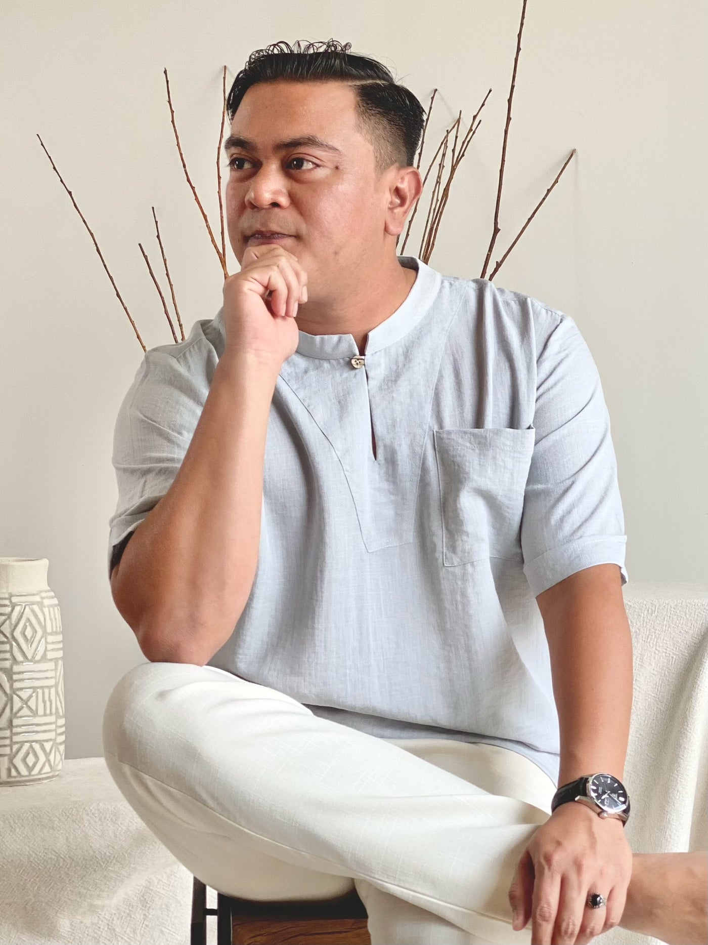 JENTAYU Kurta in Grey