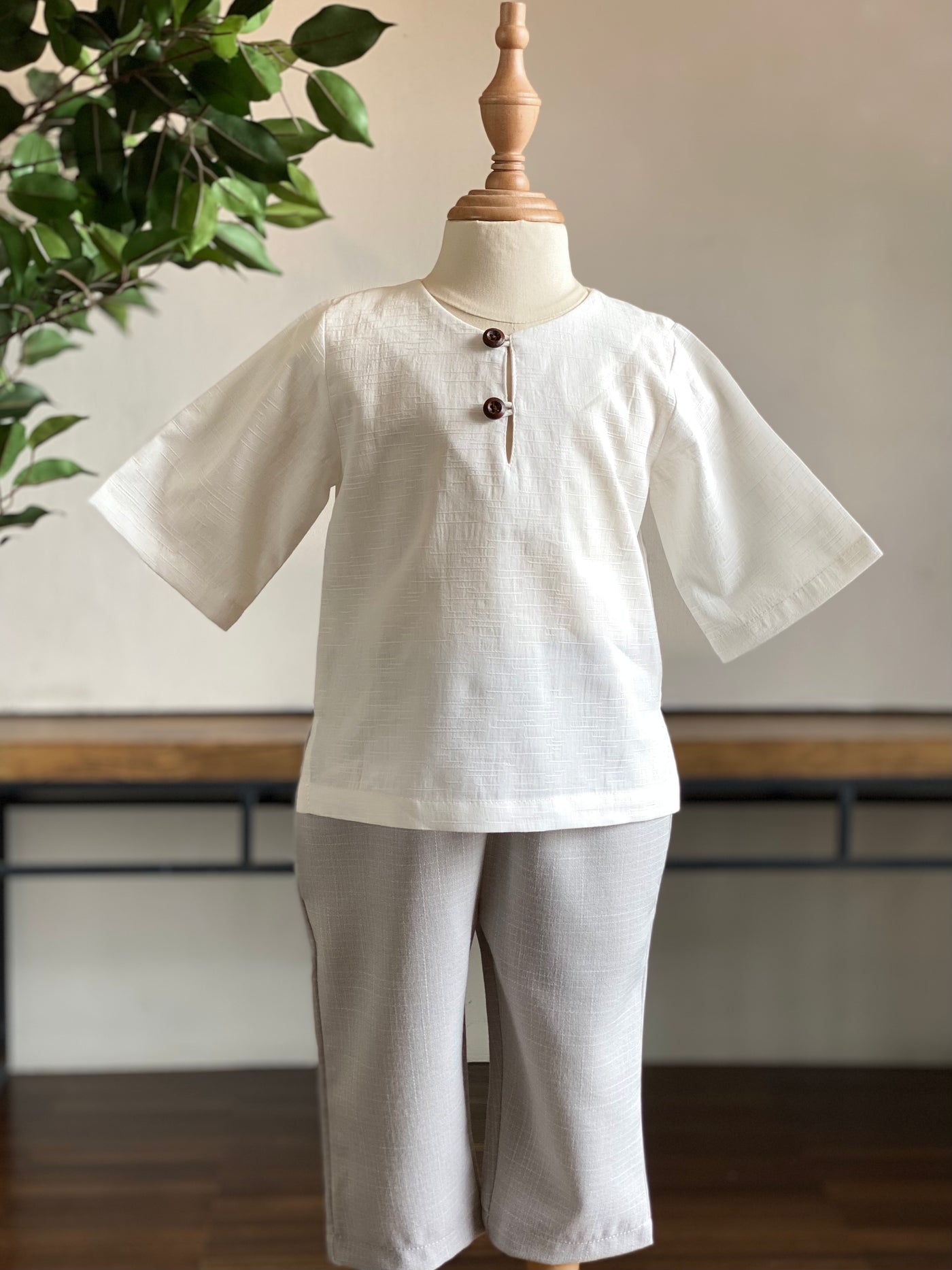 TENANG Unisex Baby’s Kurta in White