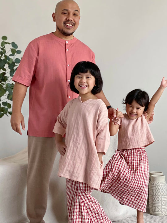 PAWANA Kurta in Persian Red