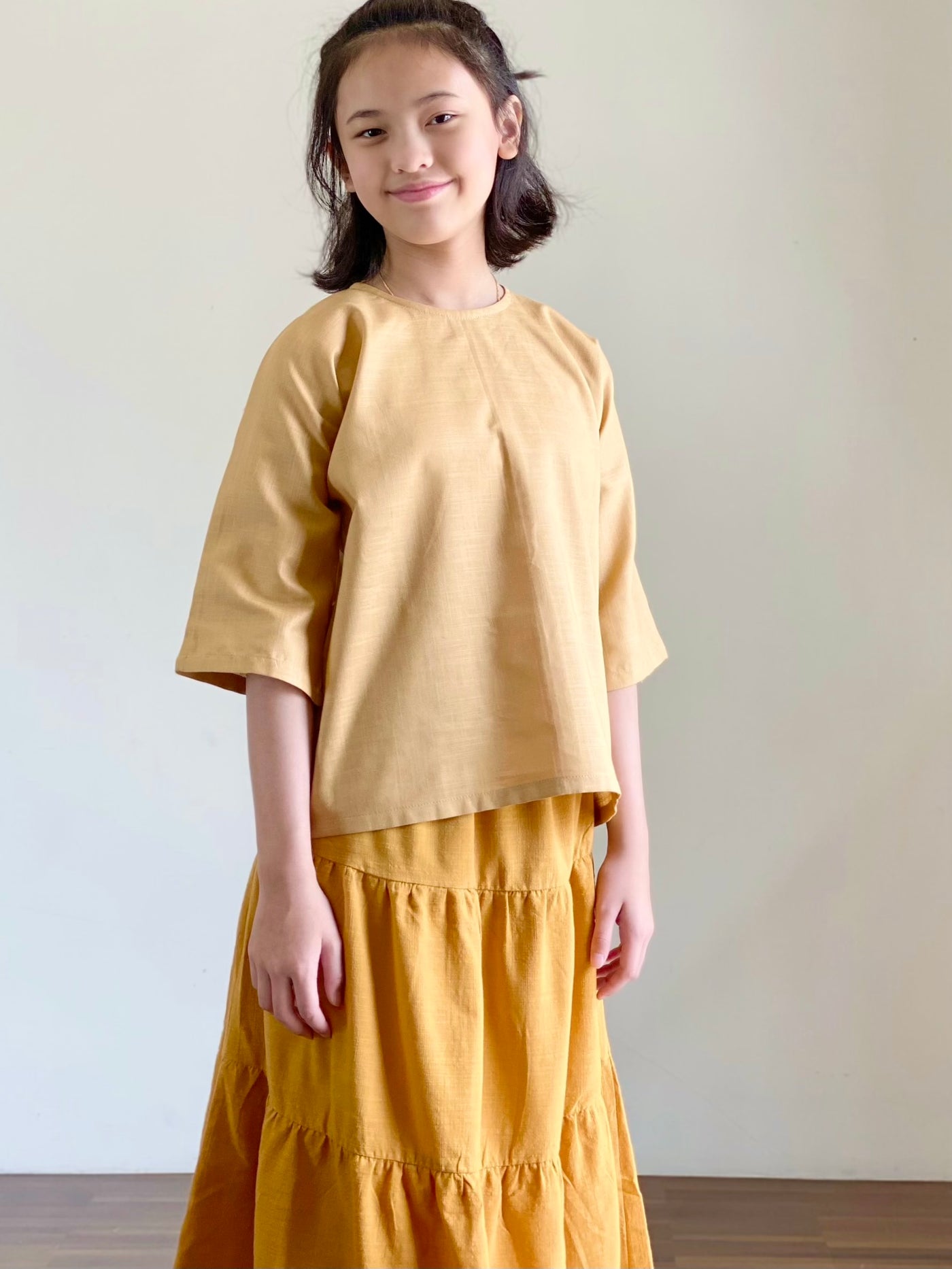 SUKI Cotton Blouse in Honey