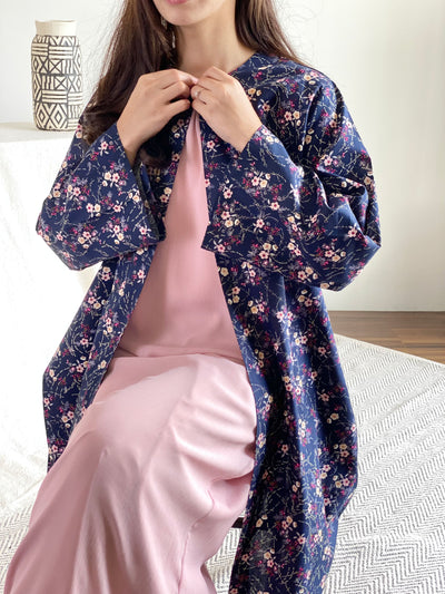 ROSE Flowy Dress with Overcoat Set