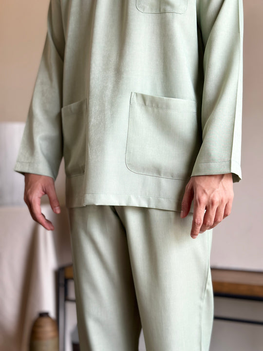 MALIK Teluk Belanga Baju Melayu Set in Mint