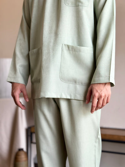 MALIK Teluk Belanga Baju Melayu Set in Mint