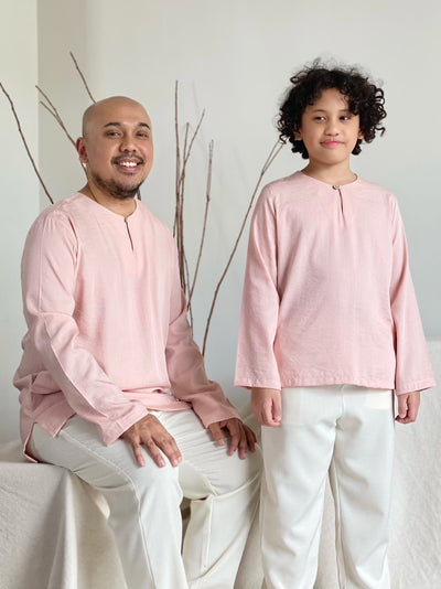 BUDI Teluk Belanga Kurta in Pink