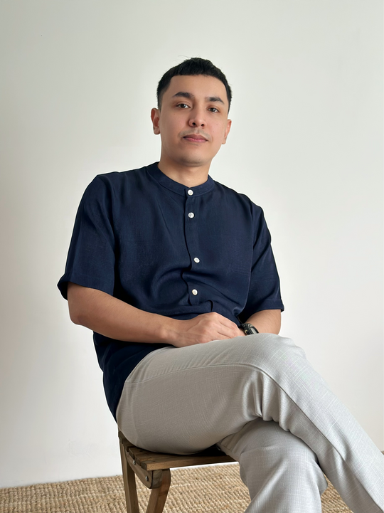 PAWANA Kurta in Navy Blue