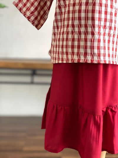 SOFI Baby's Mini Kurung Set in Red Gingham