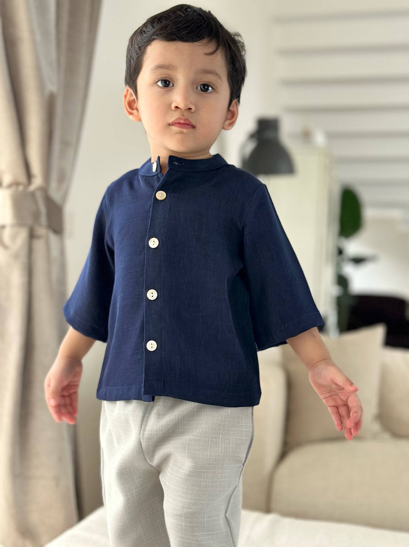 PUJANGGA Kurta in Navy Blue