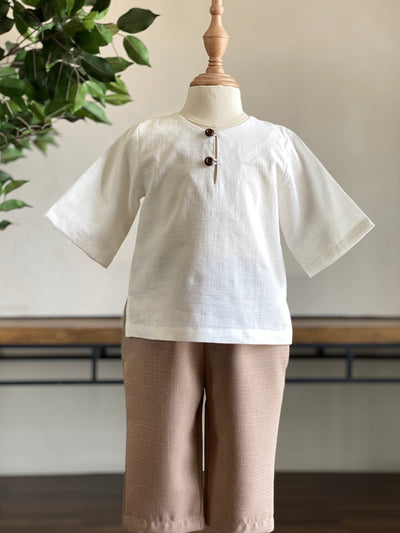 TENANG Unisex Baby’s Kurta in White