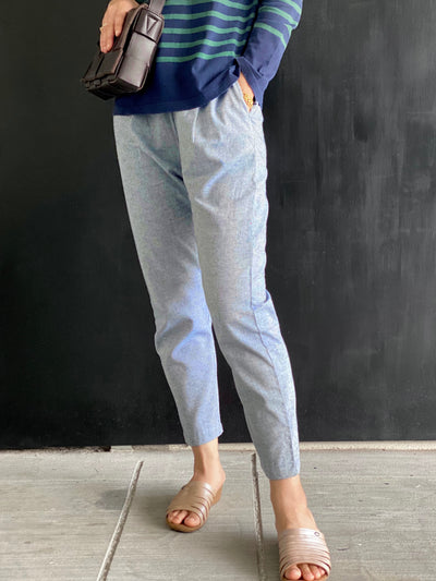 KELLY Chambray Cropped Pants
