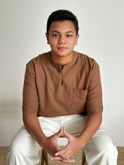 JENTAYU Kurta in Caramel
