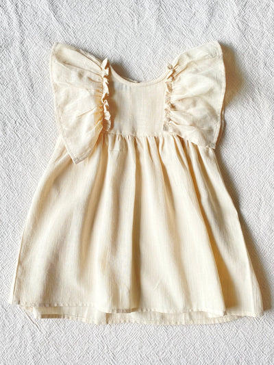 FRIDA Frill Dress in Vanilla