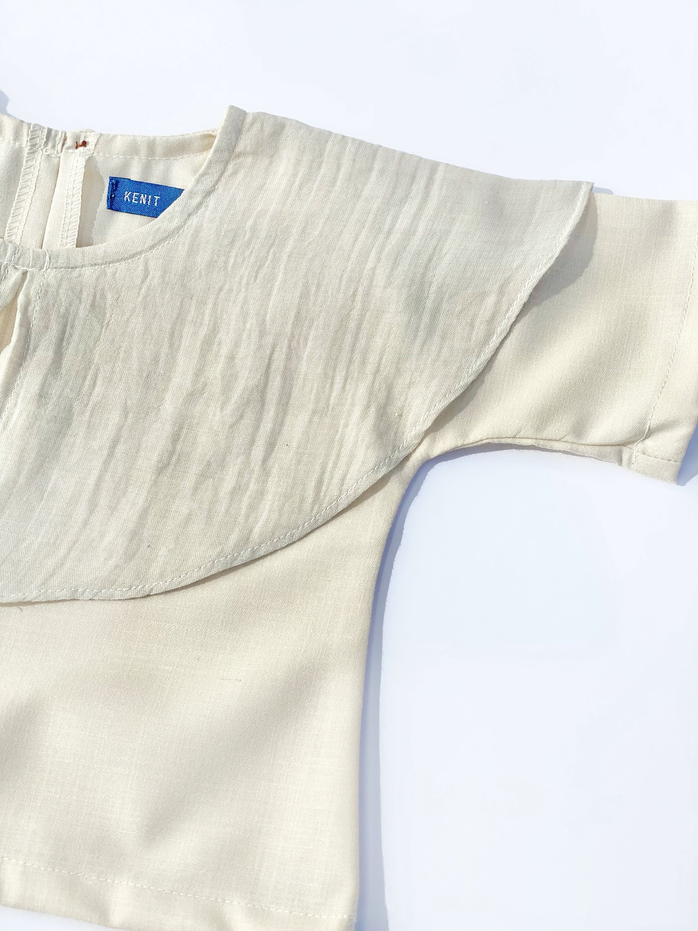 Celina Puritan-collar Blouse in Ivory