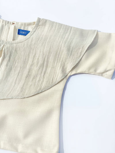 Celina Puritan-collar Blouse in Ivory