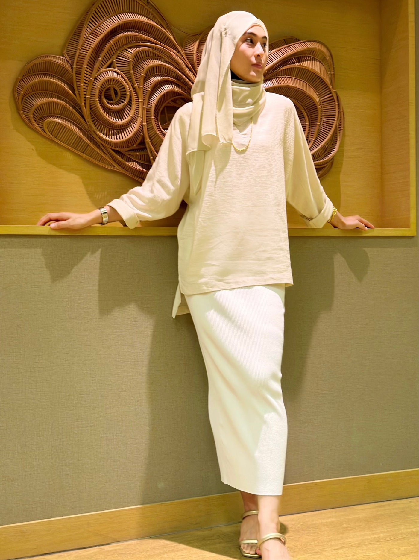 AKASIA Linen Blouse in Vanilla