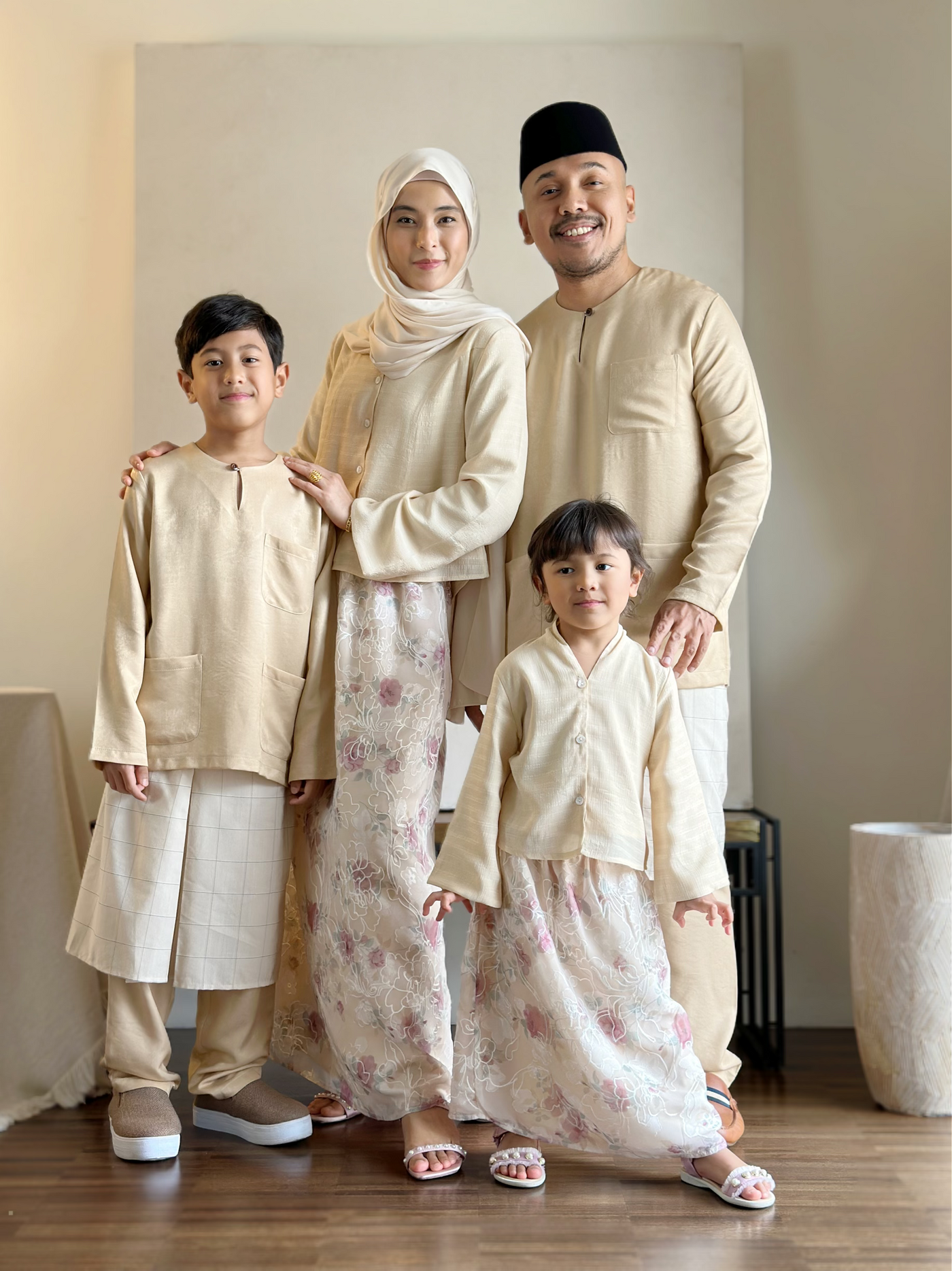 CAMELIA Modern Mini Kebaya Set in Vanilla Rose