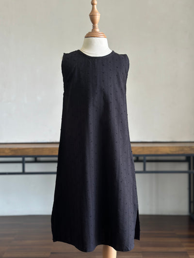 IXORA Baby's Dress with Bolero Set in Black Bloom