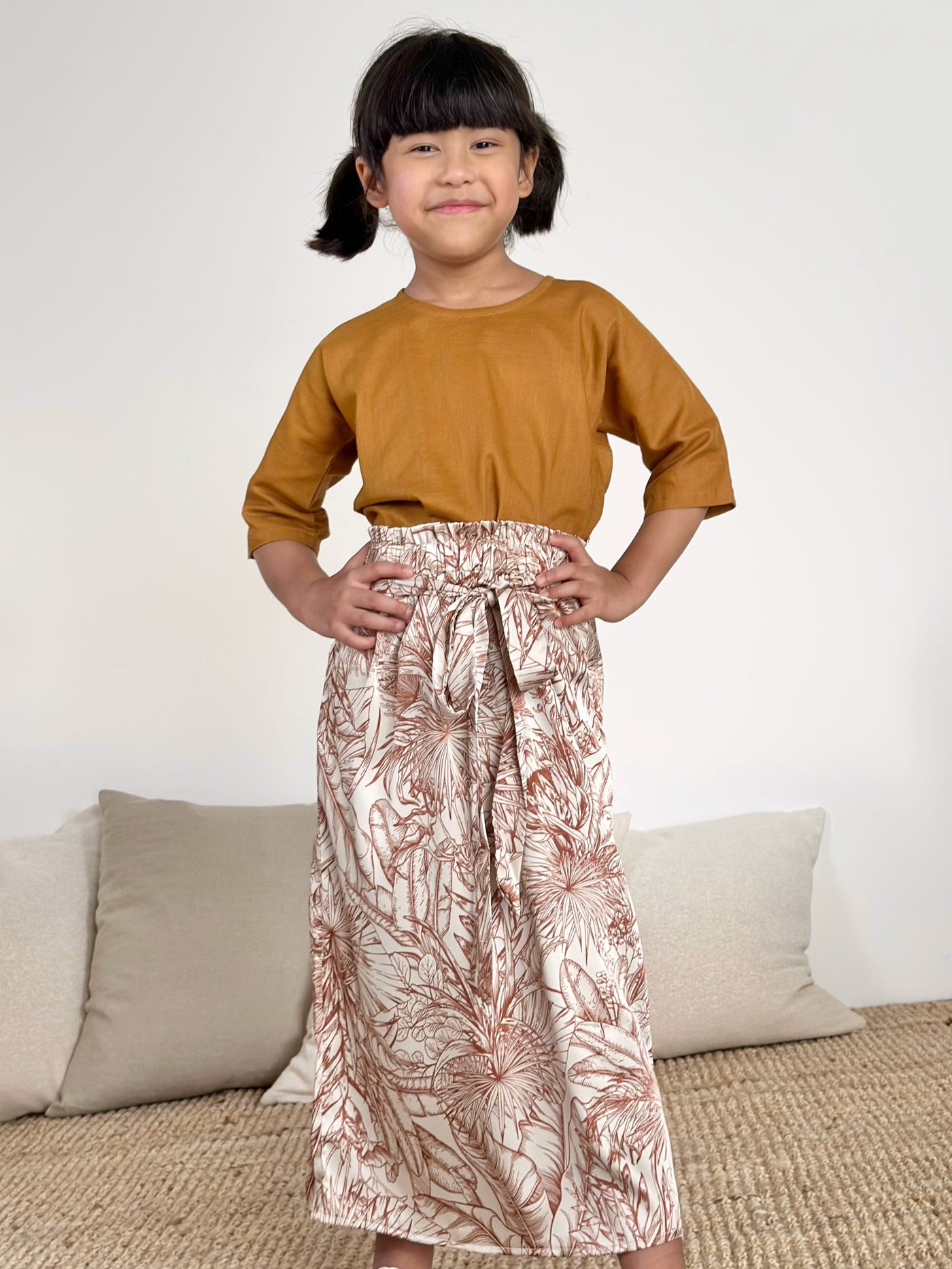 MELINA Bow Skirt in Lush
