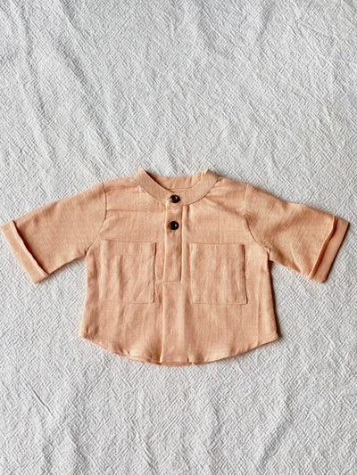 ALI Pocket Kurta in Peach