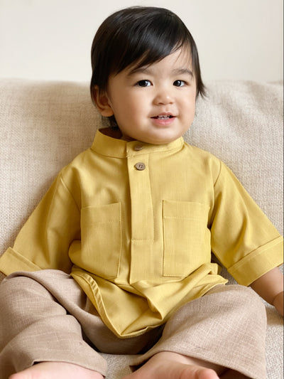ALI Pocket Kurta in Honey