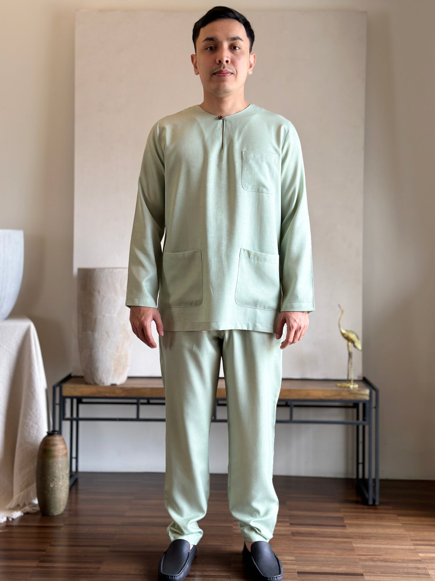 MALIK Teluk Belanga Baju Melayu Set in Mint
