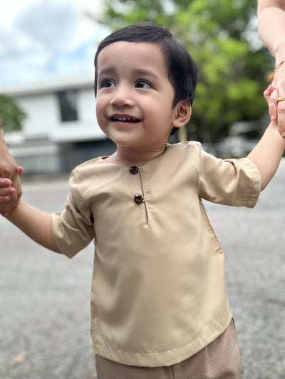 TENANG Unisex Baby’s Kurta in Tan