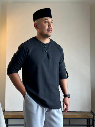 ELIAS Kurta in Charcoal