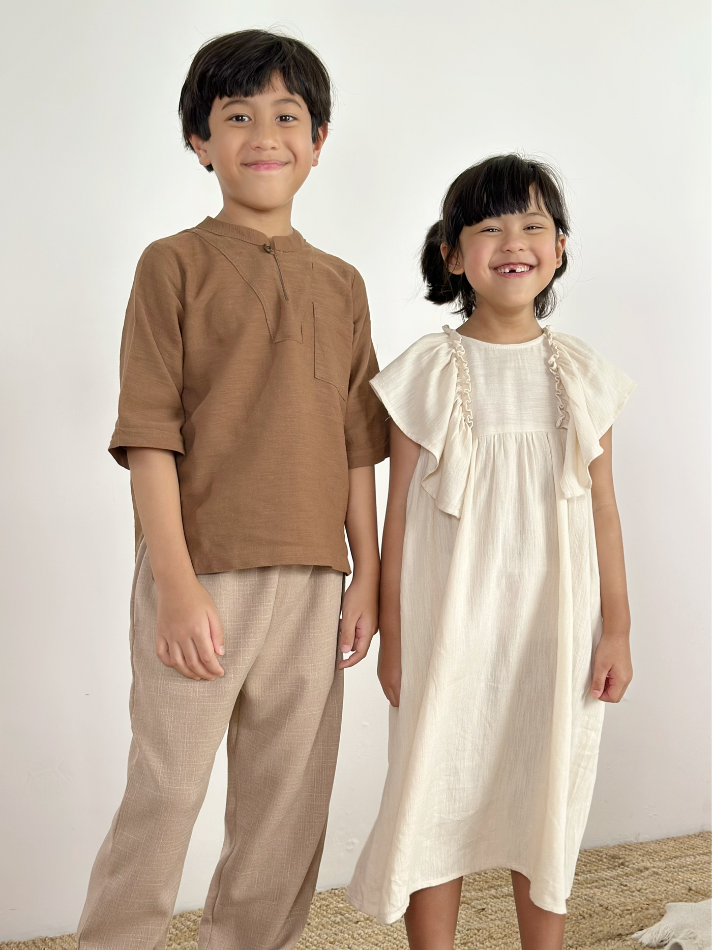 FRIDA Frill Dress in Vanilla