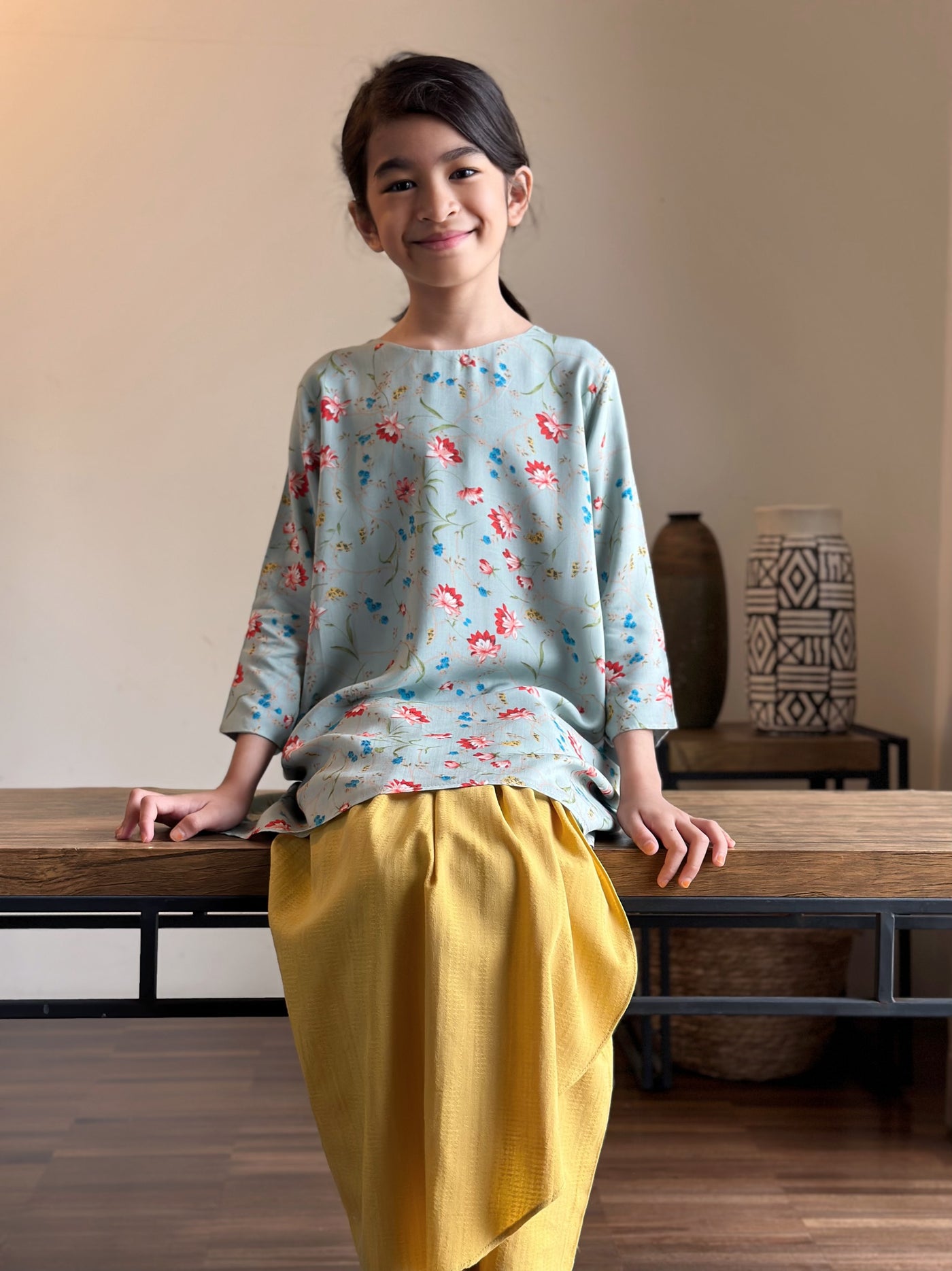 SUKMA Long Kurung Set in Meadow