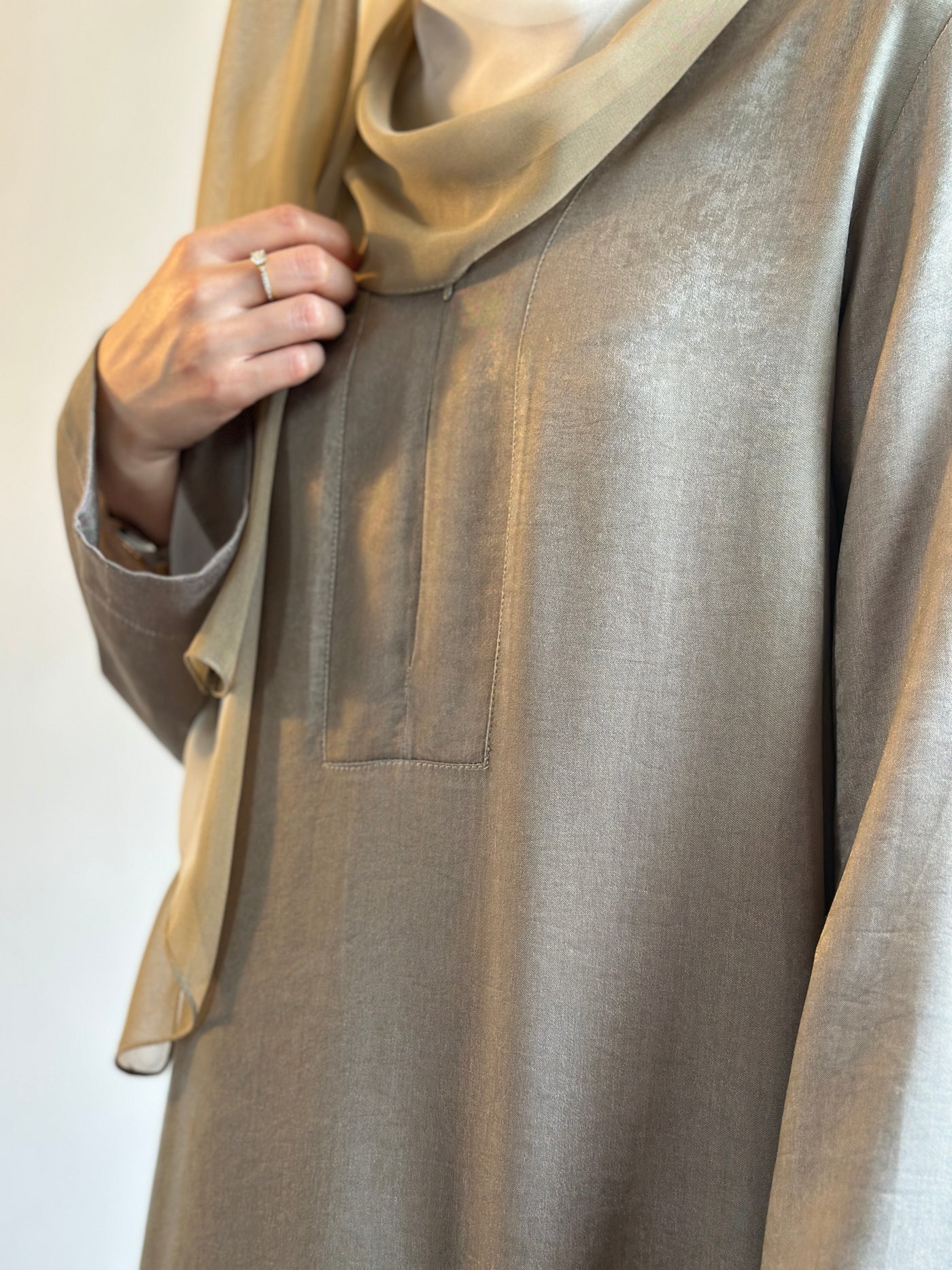 MARYAM Flare Abaya in Mud Green