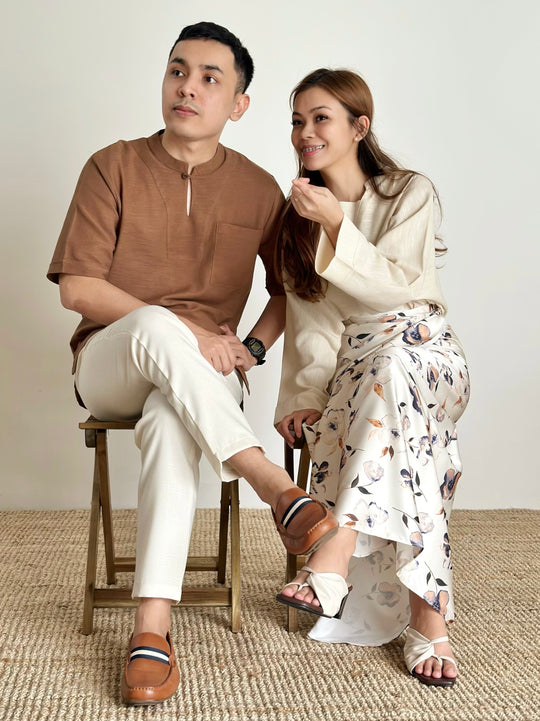 JENTAYU Kurta in Caramel