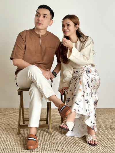 JENTAYU Kurta in Caramel