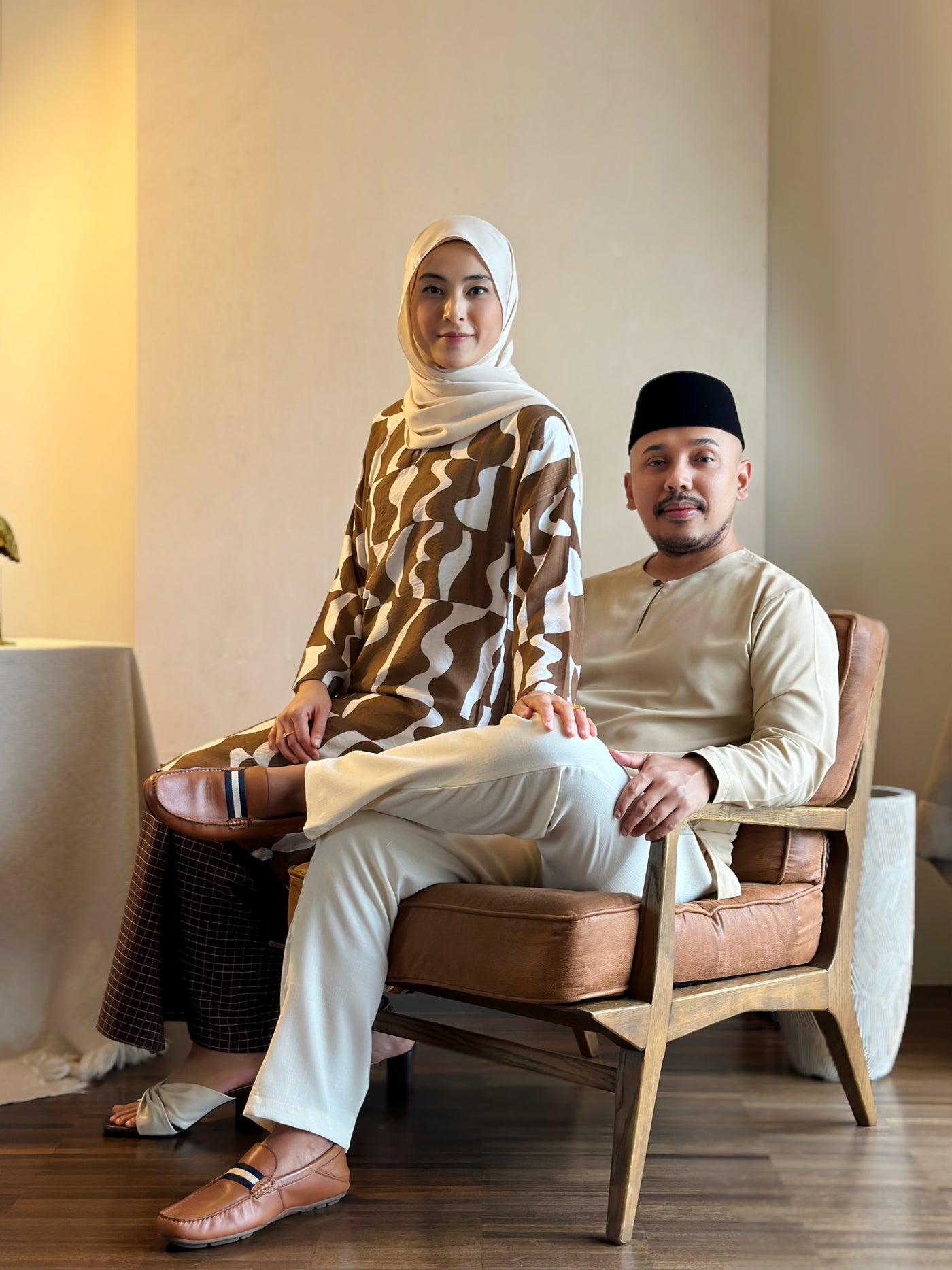 TANJUNG Long Kurung Set in Cocoa