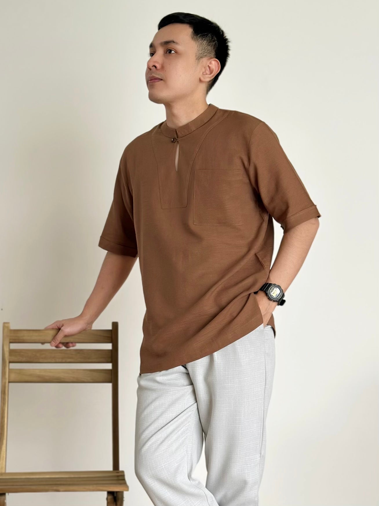 JENTAYU Kurta in Caramel