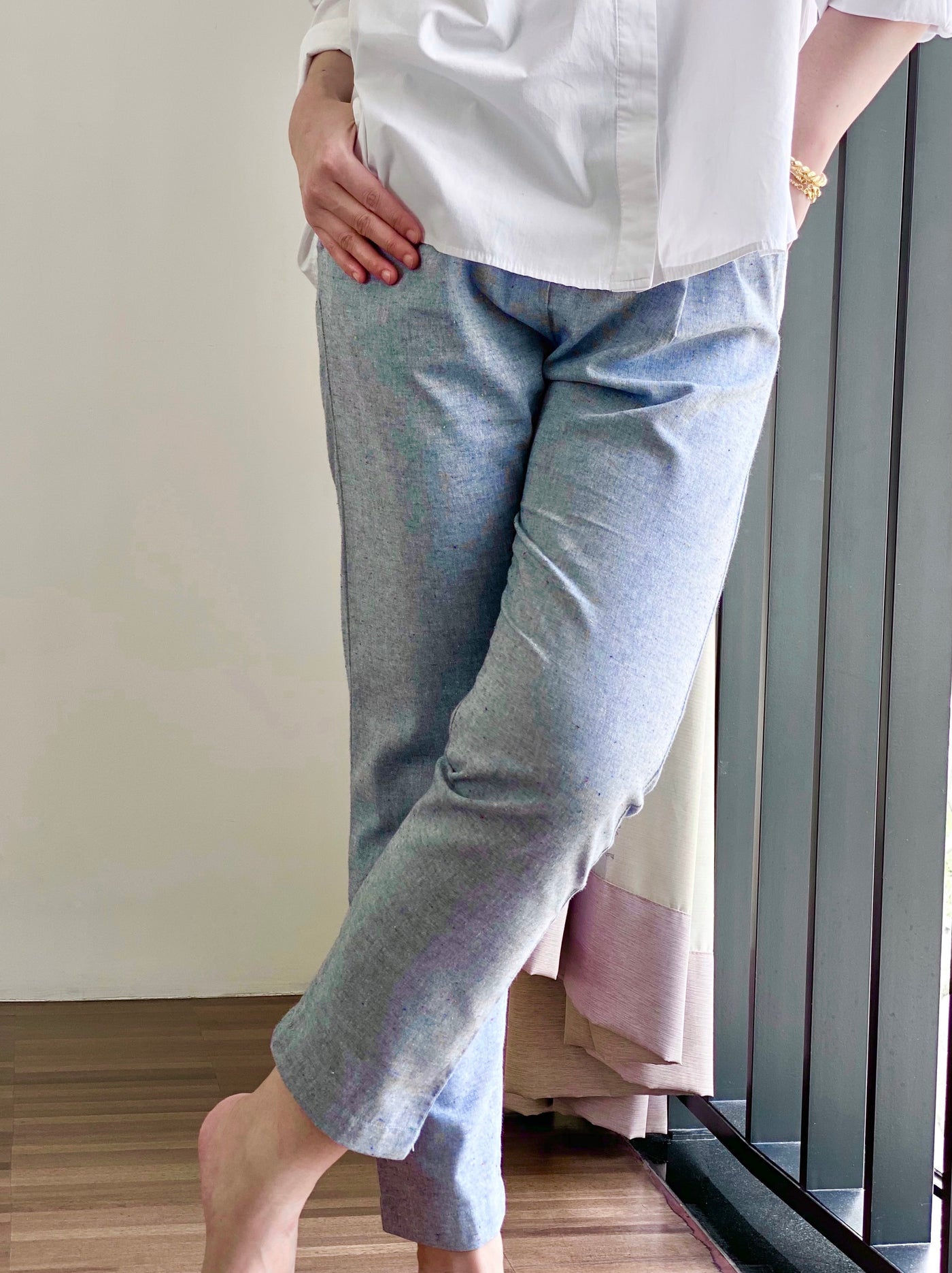 KELLY Chambray Cropped Pants