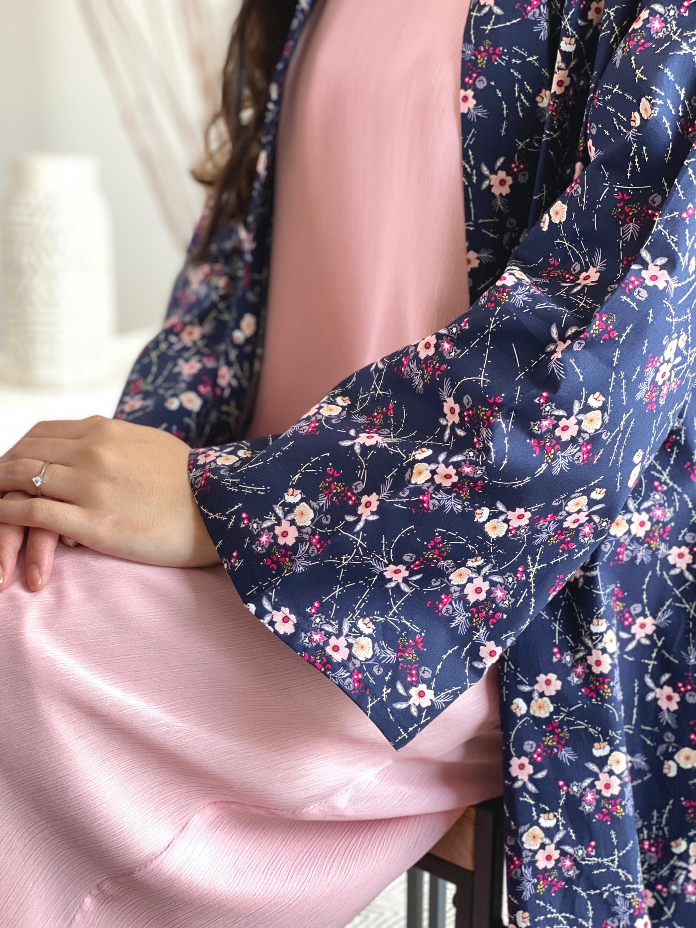 ROSE Flowy Dress with Overcoat Set