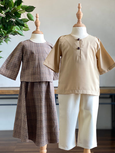 TENANG Unisex Baby’s Kurta in Tan