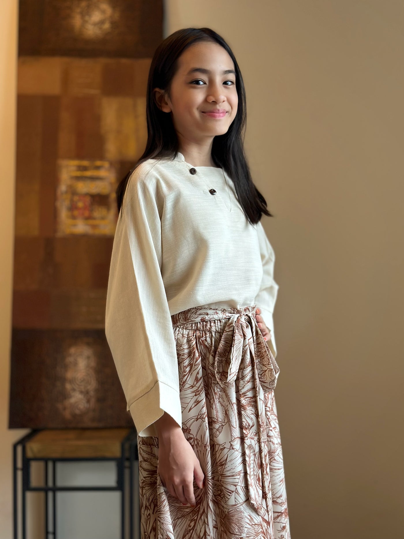 MELINA Bow Skirt in Lush