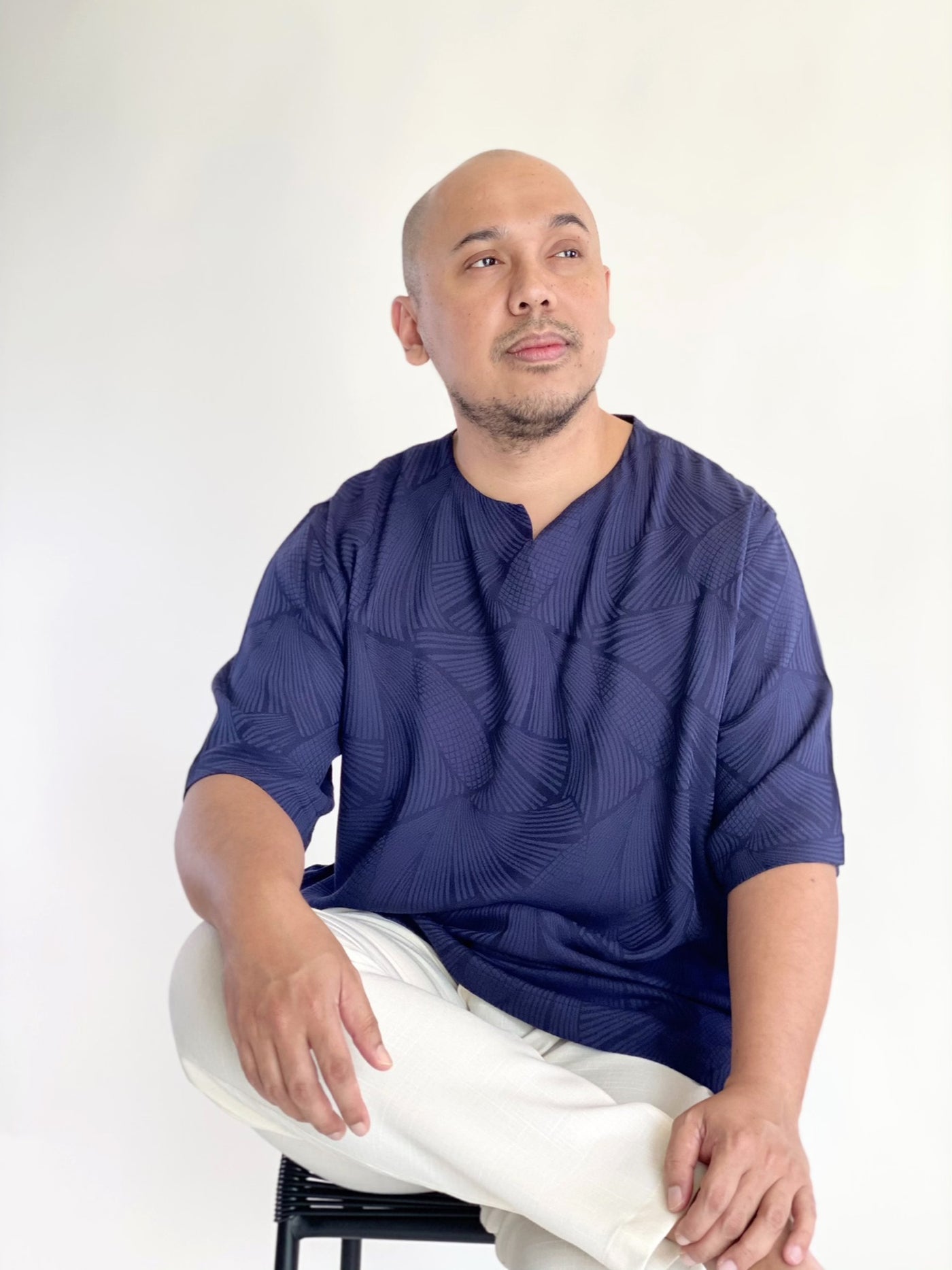 KANDA Easy Kurta in Navy