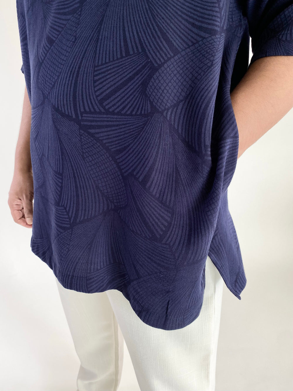 KANDA Easy Kurta in Navy