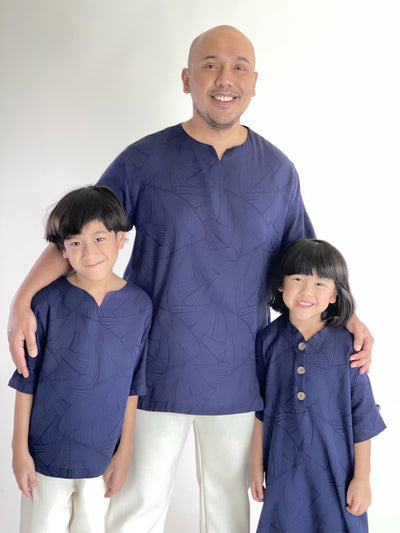 KANDA Easy Kurta in Navy