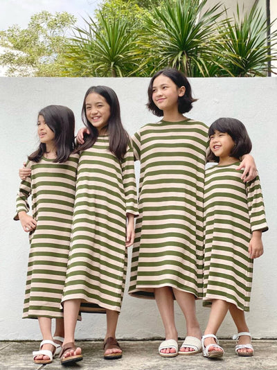 MADISON Straight Cut Midi Dress in Olive